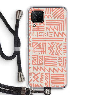 Marrakech Pink: Huawei P40 Lite Transparant Hoesje met koord