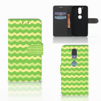 Motorola Moto G4 | G4 Plus Telefoon Hoesje Waves Green - thumbnail
