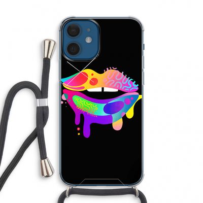 Lip Palette: iPhone 12 mini Transparant Hoesje met koord