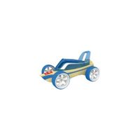 Blauwe strandbuggy raceauto bamboe   -
