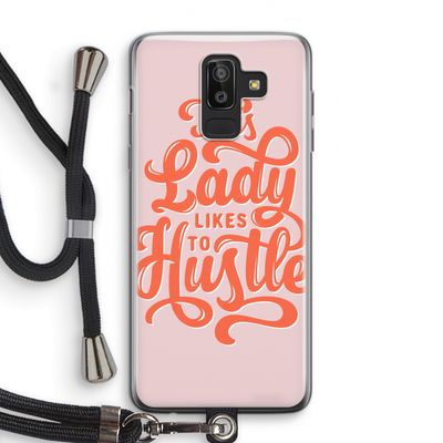 Hustle Lady: Samsung Galaxy J8 (2018) Transparant Hoesje met koord