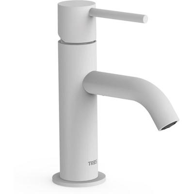 Wastafelkraan Tres Study | Opbouw | Mengkraan | Standaard model | 1-hendel | Rond | Wit mat