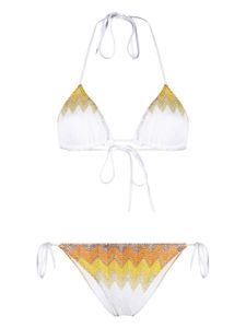 Missoni bikini triangle à motif zigzag - Jaune