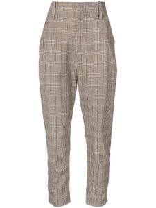 ISABEL MARANT pantalon fuselé à carreaux - Marron