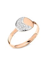 Dodo bague en or rose 9ct pavée de diamants - thumbnail