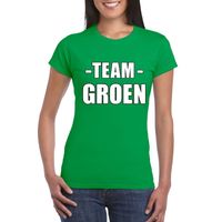 Sportdag team groen shirt dames - thumbnail
