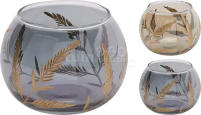 Waxinelichthouder Takken Glas 8cm Assorti 1st Waxinelichthouder Takken Glas 8cm Assorti 1st