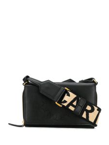 Stella McCartney mini sac à bandoulière à logo - Noir