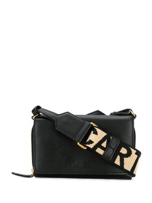 Stella McCartney mini sac à bandoulière à logo - Noir