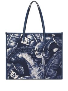 Dolce & Gabbana sac porté épaule à logo brodé - Bleu