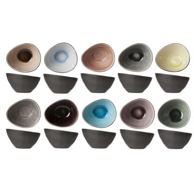 Cosy & Trendy tapas / saus schaaltjes Streetfood - set 10x stuks - aardewerk - multi kleuren - 8 x 7