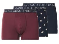 esmara Men Set van 3 heren boxers (Donkerblauw/bordeauxrood, M)