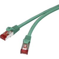 Renkforce RF-5239500 RJ45 Netwerkkabel, patchkabel CAT 6 S/FTP 1.00 m Groen Snagless, Vergulde steekcontacten, Vlambestendig 1 stuk(s) - thumbnail