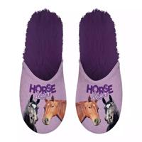 Pantoffel horse lover paars Pantoffel horse lover paars