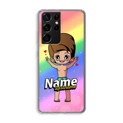 Chibi Maker man: Samsung Galaxy S21 Ultra Transparant Hoesje