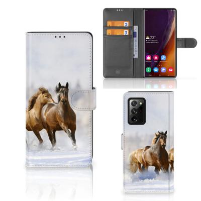 Samsung Galaxy Note20 Ultra | Telefoonhoesje | Met pasjeshouder | Paarden