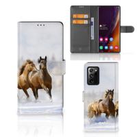 Samsung Galaxy Note20 Ultra | Telefoonhoesje | Met pasjeshouder | Paarden