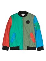 Stella McCartney Kids veste bomber à patch logo - Vert