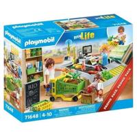 PLAYMOBIL 71648 Cassa del supermercato, My Life Shopping, Confezione promozionale, 65 pezzi, dai 4 anni in su