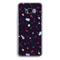 Dark Rounded Terrazzo: Samsung Galaxy S8 Plus Transparant Hoesje