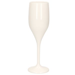 Champagne/prosecco flutes glazen wit 150 ml van onbreekbaar kunststof