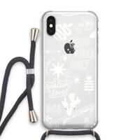 Good vibes: iPhone X Transparant Hoesje met koord