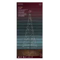 Vlaggenmast kerstboom met ster - verlichting - 480 leds - D100 x H320 cm - warm wit