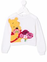 Monnalisa pull Winne-the-Pooh en maille - Blanc - thumbnail