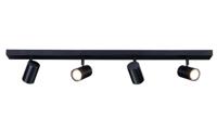 Prestara LED Plafondspot Zwart 4-lichts - Kantelbaar & Dimbaar - Opbouwspot voor Plafond - GU10 Fitting