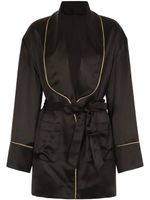 Dolce & Gabbana belted silk blazer - Noir - thumbnail