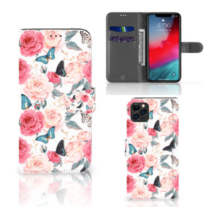 Apple iPhone 11 Pro Max Hoesje Butterfly Roses