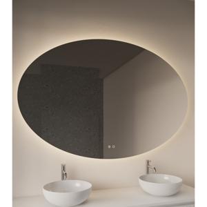 Badkamerspiegel Oval | 150x95 cm | Ovaal | Indirecte LED verlichting | Touch button | Met spiegelverwarming