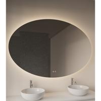 Badkamerspiegel Oval | 150x95 cm | Ovaal | Indirecte LED verlichting | Touch button | Met spiegelverwarming - thumbnail