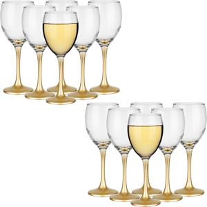 Glasmark Wijnglazen - 12x - Gold collection - 300 ml - glas - Wijnglazen