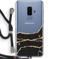 Gouden marmer: Samsung Galaxy S9 Plus Transparant Hoesje met koord