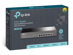 TP-LINK 8 Port Gigabit PoE Switch Unmanaged Gigabit Ethernet (10/100/1000) Zwart Power over Ethernet