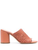 Casadei mules en cuir tressé 85 mm - Marron