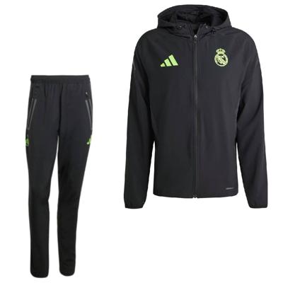 adidas Real Madrid Vis Tech Trainingspak Full-Zip Zwart Lichtgroen