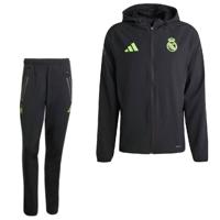 adidas Real Madrid Vis Tech Trainingspak Full-Zip Zwart Lichtgroen