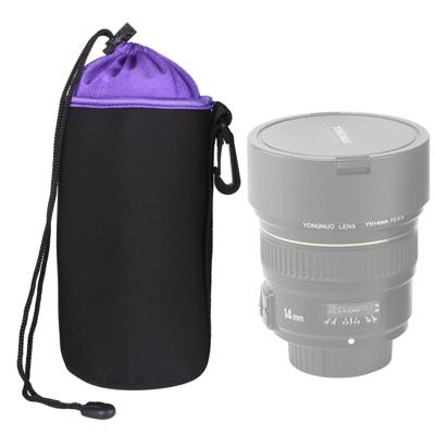 SLR camera lens tas micro één lens zak lens innerlijke gal tas waterdichte beschermhoes plus fluweel verdikking diameter: 10cm hoogte: 14cm (paars