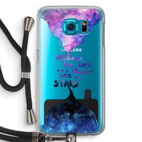 Stars quote: Samsung Galaxy S6 Transparant Hoesje met koord