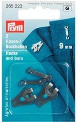 Prym Broek- en Rokhaken met Staafjes Zwart 9 mm