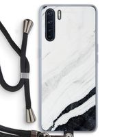 Elegante marmer: Oppo A91 Transparant Hoesje met koord Elegante marmer: Oppo A91 Transparant Hoesje met koord