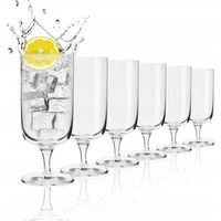 Krosno Kristal glazen - Cocktailglazen / Drinkglazen - 400 ml. - 6 Delig - thumbnail