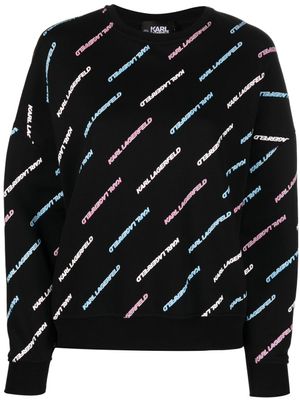 Karl Lagerfeld sweat à logo imprimé - Noir