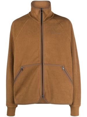 Tommy Hilfiger pull en polaire à logo brodé - Marron