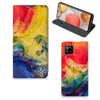 Bookcase Samsung Galaxy A42 Watercolor Dark - thumbnail