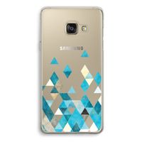 Gekleurde driehoekjes blauw: Samsung Galaxy A3 (2016) Transparant Hoesje