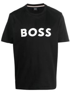 BOSS t-shirt en coton à logo imprimé - Noir