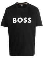 BOSS t-shirt en coton à logo imprimé - Noir - thumbnail